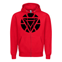 Red arc reactor   new element Zipper Hoodie - artisFamous