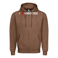 Chestnut i � unicode Zipper Hoodie - artisFamous