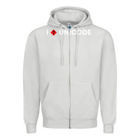 Dove Grey i � unicode Zipper Hoodie - artisFamous