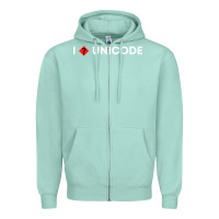 Seafoam i � unicode Zipper Hoodie - artisFamous