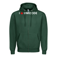 Sports Green i � unicode Zipper Hoodie - artisFamous