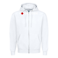 White i � unicode Zipper Hoodie - artisFamous
