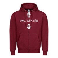Burgundy two seater Zipper Hoodie - artisFamous