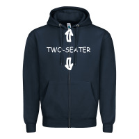 Navy two seater Zipper Hoodie - artisFamous