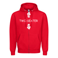 Red two seater Zipper Hoodie - artisFamous