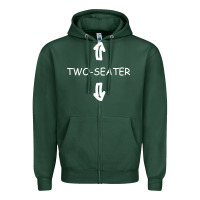 Sports Green two seater Zipper Hoodie - artisFamous