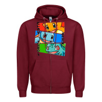 Burgundy kanto starters Zipper Hoodie - artisFamous