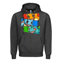 Charcoal Heather kanto starters Zipper Hoodie - artisFamous