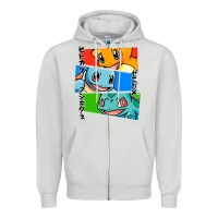 Dove Grey kanto starters Zipper Hoodie - artisFamous