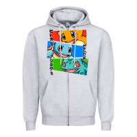 Heather Grey kanto starters Zipper Hoodie - artisFamous