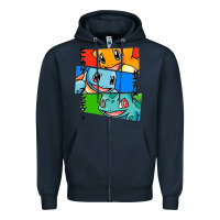 Navy kanto starters Zipper Hoodie - artisFamous