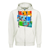 Oatmeal Heather kanto starters Zipper Hoodie - artisFamous