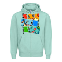 Seafoam kanto starters Zipper Hoodie - artisFamous