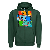 Sports Green kanto starters Zipper Hoodie - artisFamous