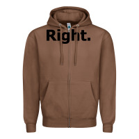 Chestnut right Zipper Hoodie - artisFamous