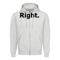 Dove Grey right Zipper Hoodie - artisFamous