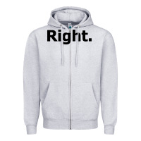 Heather Grey right Zipper Hoodie - artisFamous