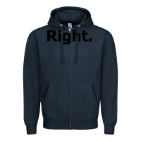 Navy right Zipper Hoodie - artisFamous