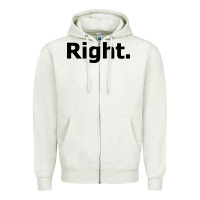 Oatmeal Heather right Zipper Hoodie - artisFamous