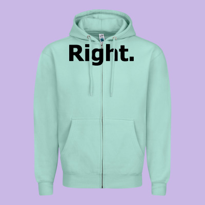 Right Zipper Hoodie Designed By Artisfamous