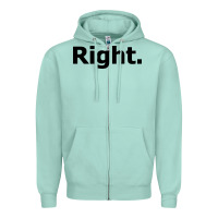 Seafoam right Zipper Hoodie - artisFamous