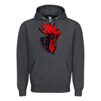 Smoke rooster Zipper Hoodie - artisFamous
