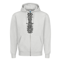Dove Grey phonetic alphabet Zipper Hoodie - artisFamous