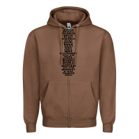 Chestnut phonetic alphabet Zipper Hoodie - artisFamous