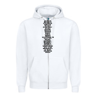 White phonetic alphabet Zipper Hoodie - artisFamous