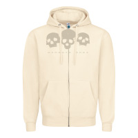 Sandshell memento mori three skulls Zipper Hoodie - artisFamous