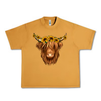 Peanut Butter sunflower headband highland cow Urban Heavy Tee - Jasminsmagicworld