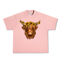 Salmon sunflower headband highland cow Urban Heavy Tee - Jasminsmagicworld