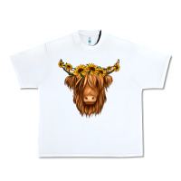 White sunflower headband highland cow Urban Heavy Tee - Jasminsmagicworld