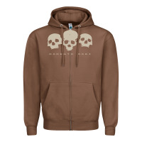 Chestnut memento mori three skulls Zipper Hoodie - artisFamous