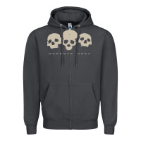 Smoke memento mori three skulls Zipper Hoodie - artisFamous