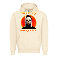 Sandshell this is my happy face Zipper Hoodie - artisFamous