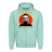 Seafoam this is my happy face Zipper Hoodie - artisFamous