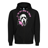 Black scream ghost Zipper Hoodie - artisFamous