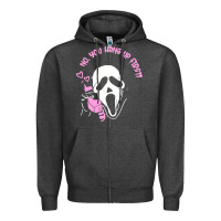 Charcoal Heather scream ghost Zipper Hoodie - artisFamous