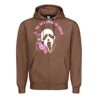 Chestnut scream ghost Zipper Hoodie - artisFamous
