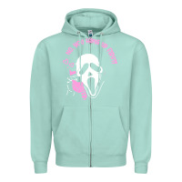 Seafoam scream ghost Zipper Hoodie - artisFamous