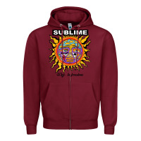 Burgundy sunflower sublime 40oz to freedom Zipper Hoodie - artisFamous