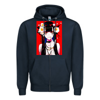 Navy anime girl japanese Zipper Hoodie - artisFamous