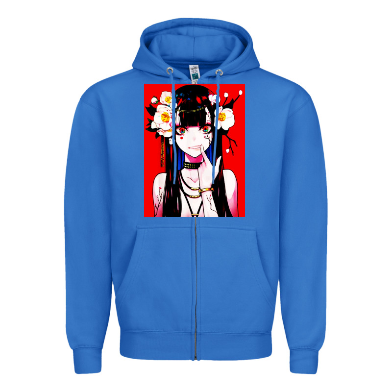 Anime Girl Japanese Zipper Hoodie by artisFamous | Teevron