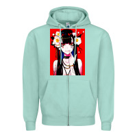 Seafoam anime girl japanese Zipper Hoodie - artisFamous