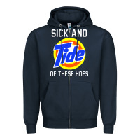 Navy sick and tide of these hoes Zipper Hoodie - artisFamous