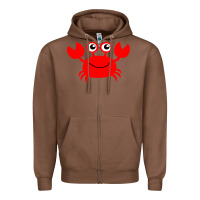 Chestnut Red Crab Zipper Hoodie - artisFamous