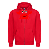 Red Red Crab Zipper Hoodie - artisFamous