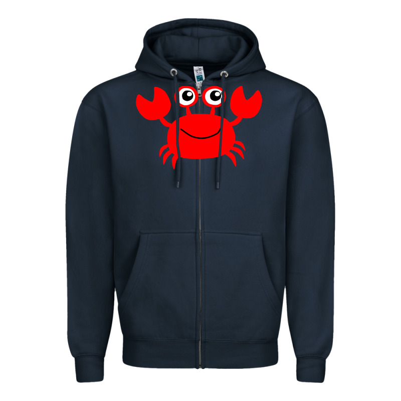 Red Crab Zipper Hoodie by artisFamous | Teevron
