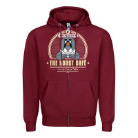 Burgundy the roost animal cafe Zipper Hoodie - artisFamous